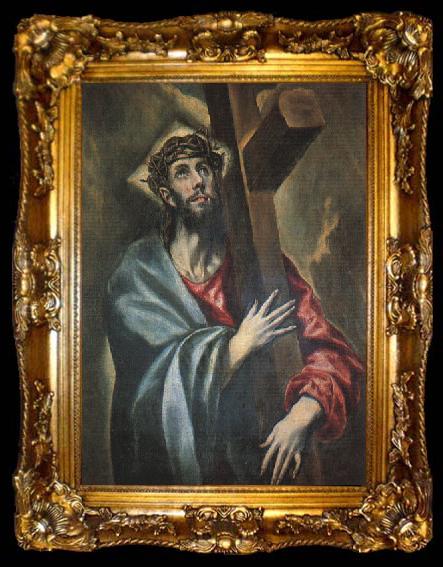 framed  El Greco Christ Carrying the Cross, ta009-2